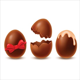 系着蝴蝶结 复活节彩蛋