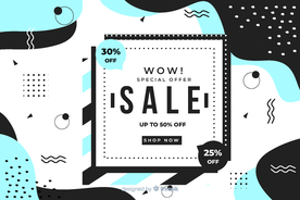 孟菲斯风格 促销海报