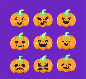 表情南瓜灯 万圣节