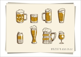 8款入啤酒手绘稿