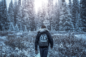 青年背影轮廓图片