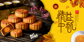 情满中秋展板海报