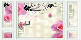 欧式简约背景墙