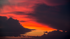 唯美晚霞日落图片