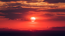 唯美晚霞日落图片