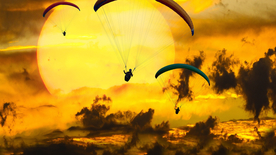 滑翔伞跳伞飞行图片