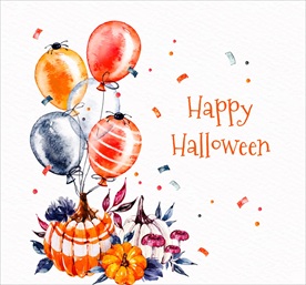 万圣节气球和南瓜