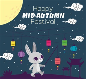 中秋节提灯兔子