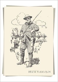 钓鱼的男子 素描画