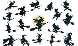 创意女巫剪影