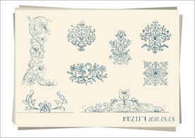 花边 边框手绘稿