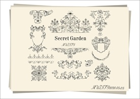 花边底纹 黑白手绘稿