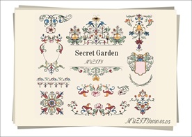 花边底纹 彩色手绘稿