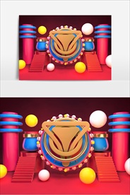 电商C4D创意设计图案