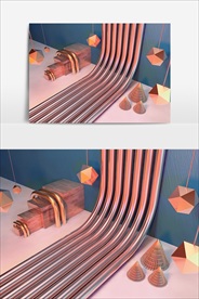 电商C4D创意设计图案
