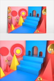 电商C4D创意设计图案