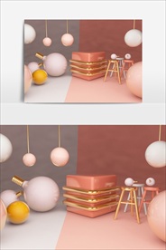 电商C4D创意设计图案