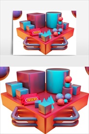 电商C4D创意设计图案