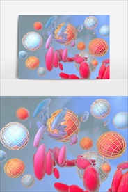 电商C4D创意设计图案