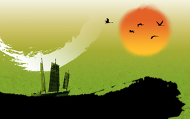 水彩泼墨写意画图片