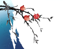 水彩泼墨写意画图片