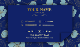 艺术高端蓝色商务名片