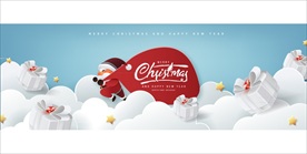 圣诞老人贺卡 矢