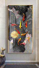 新中式九鱼图玄关