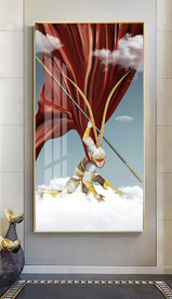 大圣归来玄关画