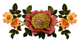 复古鲜花主题装饰图案