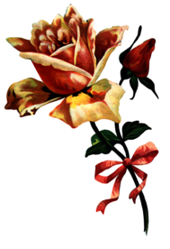 复古鲜花主题装饰图案