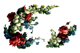 复古鲜花主题装饰图案