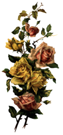 复古鲜花主题装饰图案