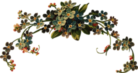 复古鲜花主题装饰图案