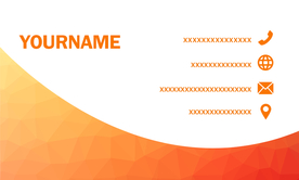 橘黄色亮色高端商务名片