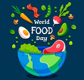 世界粮食日盛食物的地球