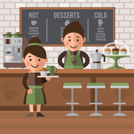 卡通咖啡店