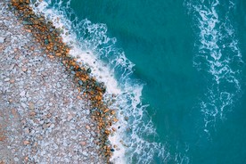 高空海滨海滩高清图