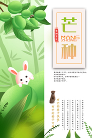 清新芒种海报