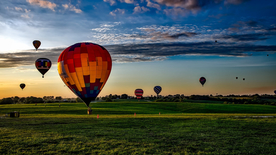 热气球缤纷绚丽图片