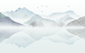 新中式山水画图片