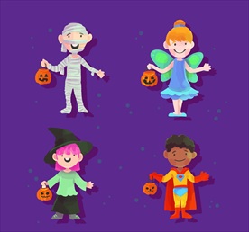 创意孩子笑脸万圣节儿童