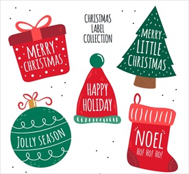 圣诞节卡片 祝福标签