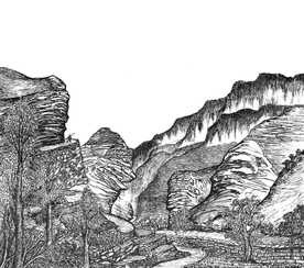 中国风线条白描国画