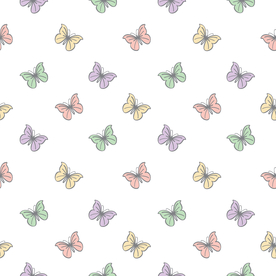 无缝花纹 蝴蝶