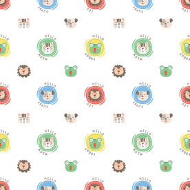 无缝花纹 动物卡通