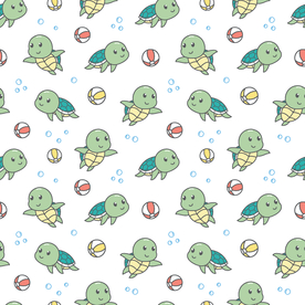 无缝花纹 小海龟