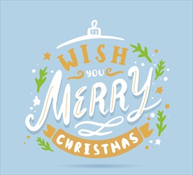 圣诞节快乐英文艺术字