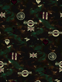 男装抽象迷彩大牌花