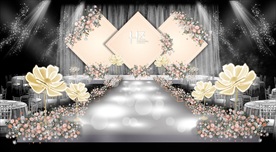 香槟色婚礼效果图照片